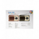 Radio Personal Nevir NVR-200 Analógica Retro, Marrón/Beige
