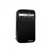 Radio de Bolsillo Sytech SY1660 AM/FM Vertical Negra