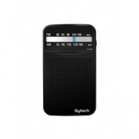 Radio de Bolsillo SYTECH SY1660 Am/fm Vertical Negra