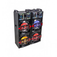 Sistema de Sonorización DJ LTC PARTY BOXx410, USB, Bluetooth, Luces RGB, 850W Negro