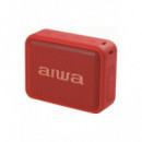 Altavoz Portátil AIWA BS-200 TWS, 6W, USB, Radio FM, Bluetooth, Rojo