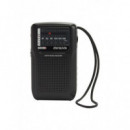 Radio de Bolsillo Aiwa RS-33 + Auriculares + Funda, Negro