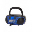 Radio Portátil Aiwa BBTU-300 con CD, MP3, Bluetooth y Boombox Azul