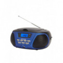 Radio Portátil Aiwa BBTU-300 con CD, MP3, Bluetooth y Boombox Azul