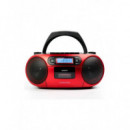 Radio Cassette Portátil AIWA BBTC-550 FM/CD/MP3/USB/Bluetooth Rojo