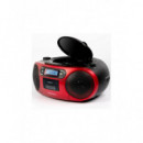 Radio Cassette Portátil AIWA BBTC-550 FM/CD/MP3/USB/Bluetooth Rojo