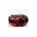 Radio Cassette Portátil AIWA BBTC-550 FM/CD/MP3/USB/Bluetooth Rojo
