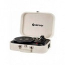 Tocadiscos Denver Retro VPL-130 con Grabación USB, Beige