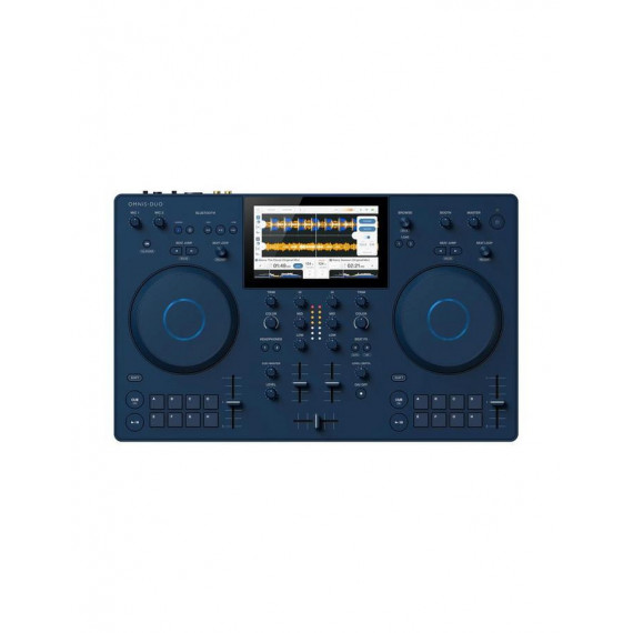 AlphaTheta Omnis-Duo, Controlador DJ Portátil Todo En Uno, Azul Indigo