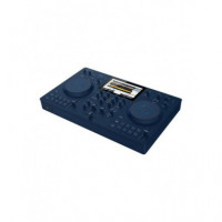 AlphaTheta Omnis-Duo, Controlador DJ Portátil Todo En Uno, Azul Indigo