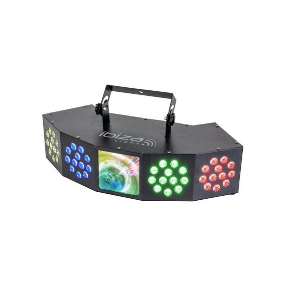 Ibiza Sound Combi-Fx4 16-2064: Efecto 3-en-1 Wash-Moon-Strobe DMX
