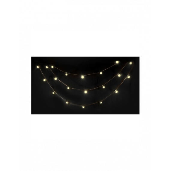 Guirnalda Luminosa Ibiza LEDSTRING-WH, 20 LED, IP44, 10 Metros, Blanco Cálido