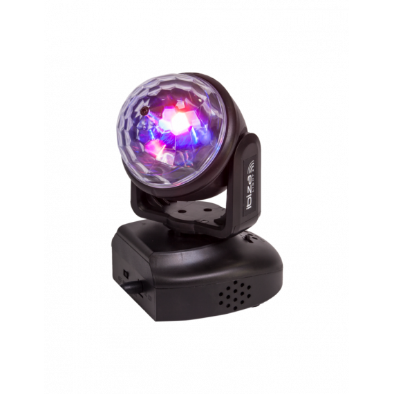 Ibiza LMH-ASTRO, Mini Cabezal Móvil Astro 6x3W RGB LED con Sonido y Control Remoto