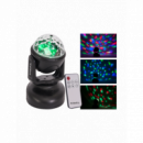 Ibiza LMH-ASTRO, Mini Cabezal Móvil Astro 6x3W RGB LED con Sonido y Control Remoto