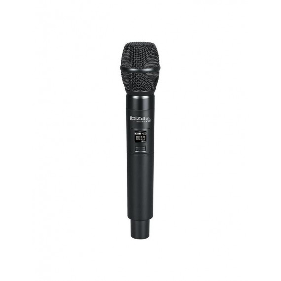 Micrófono de Mano Inalámbrico Ibiza HM20-UHF 863.9 MHz Negro
