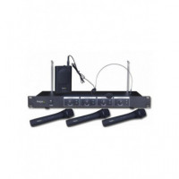 Sistema de Micrófono Inalámbrico VHF Ibiza Sound VHF2-400 de 4 Canales