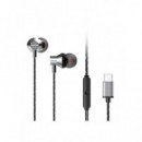 Auriculares Intrauditivos Estéreo Aiwa ESTM-50USB-C con Micrófono, USB-C, Gris