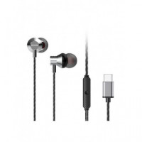 Auriculares Intrauditivos Estéreo Aiwa ESTM-50USB-C con Micrófono, USB-C, Gris