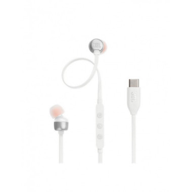 Auriculares JBL Tune 310C Al&aacute;mbricos USB-C, Intraaural, Blanco