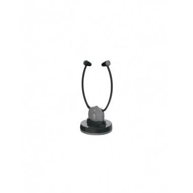 Meliconi 497339 Auriculares Estetof&oacute;nicos Inal&aacute;mbricos para TV con Base de Carga Negro/Gris