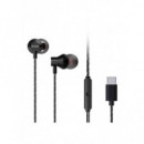 Auriculares Intrauditivos Estéreo Aiwa ESTM-50USB-C con Control Remoto y Micrófono, Negro