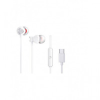 Auriculares Estéreo Intrauditivos Aiwa ESTM-50USB-C USB-C, Micrófono y Control Remoto, Blanco