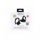 Auriculares DCU Sport Earhook, Bluetooth, IPX6, Color Negro