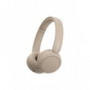 Auriculares Diadema Sony WH-CH520 Bluetooth USB-C Color Crema