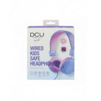 Auriculares Infantiles DCU con Protección de Volumen, Rosa/Violeta