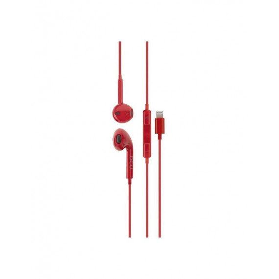 Auricular DCU In-Ear con Conexión Lightning, Estéreo, Color Rojo