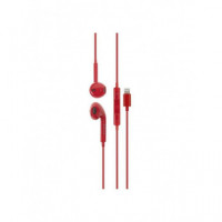Auricular DCU In-Ear con Conexión Lightning, Estéreo, Color Rojo