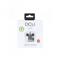 Auricular DCU para iPhone/iPad, Lightning Estéreo, Negro