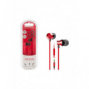 Auricular In-Ear con Micrófono Aiwa ESTM-50BK Rojo