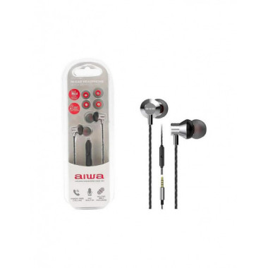 Auricular In-Ear Aiwa ESTM-50SL con Micr&oacute;fono, Plata