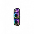 Sistema Acústico Sytech SYXTR812BT Thunder Glass-812, 150W RMS, Bluetooth TWS, Negro