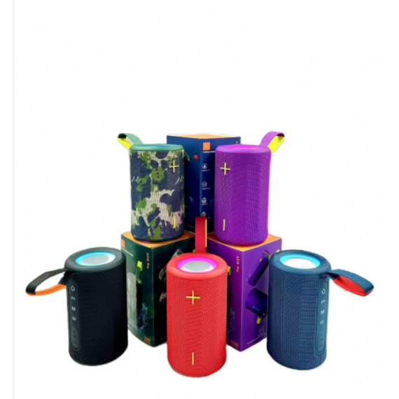 Altavoz Portátil Inalámbrico A318PRO 15W Resistente Al Agua Ipx 1500MAH Sistema Tws V-8549 Rojo Lila Camuflaje