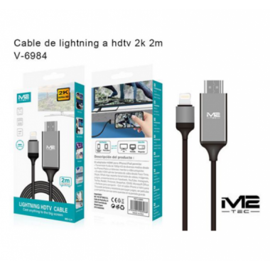 Cable M2 Tech Lightning HDTV 2.0m V-6984