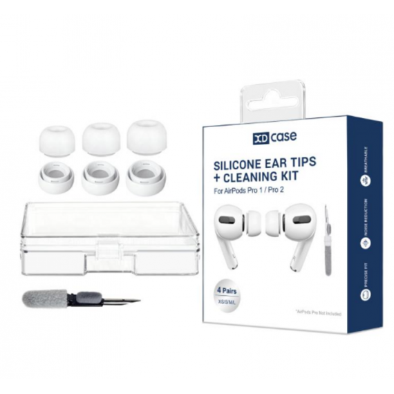 Almohadillas de Silicona para Airpods Pro 2/1 Xdcase Tamaño L/m/s Blanco