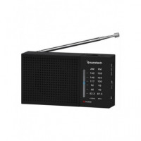 Radio Portátil SUNSTECH RPS412 Am/fm, Antena Telescópica, Negro