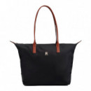 Bolso tote con monograma TH