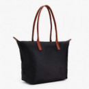 Bolso tote con monograma TH