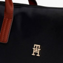 Bolso tote con monograma TH