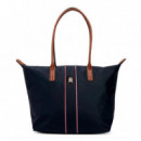Bolso tote con monograma TH