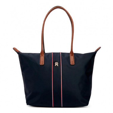 Bolso tote con monograma TH
