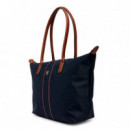 Bolso tote con monograma TH