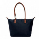 Bolso tote con monograma TH