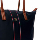 Bolso tote con monograma TH