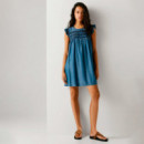 Vestido corto detalles bordados
