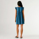 Vestido corto detalles bordados