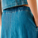 Falda larga denim fit regular